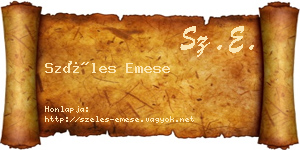 Széles Emese névjegykártya
